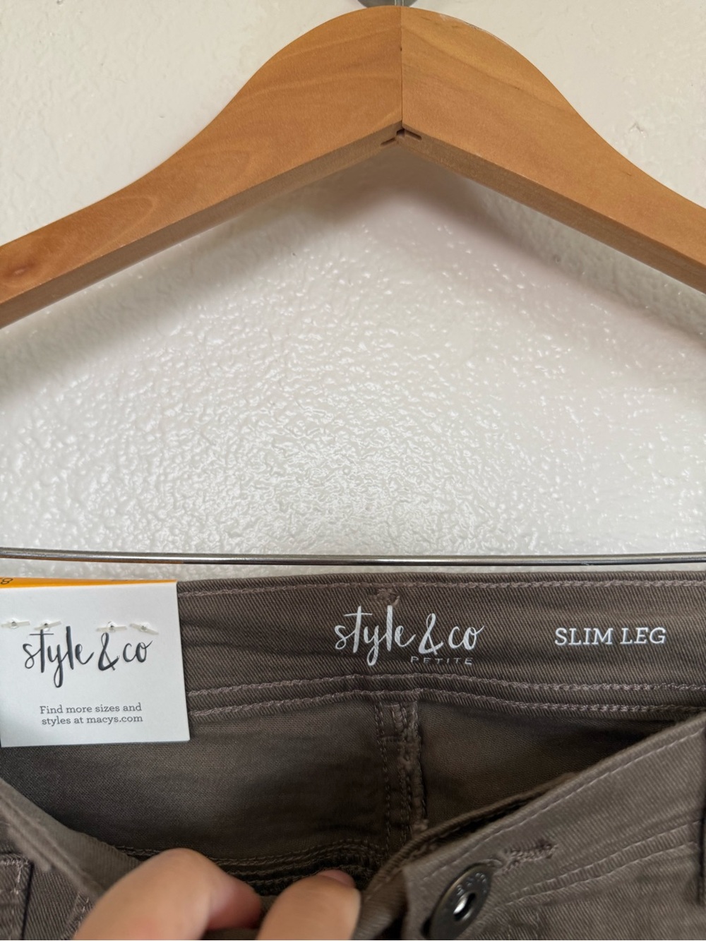 Style & Co. Women’s Slim Leg Jeans - Taupe Brown - Picture 7 of 14